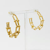 Chained Link Hoop Earrings
