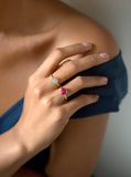 Cushion-shaped Gemstone Ring (8mm)