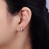 Gold Filled 10mm Mini Square Cartilage Huggie Hoop Earrings