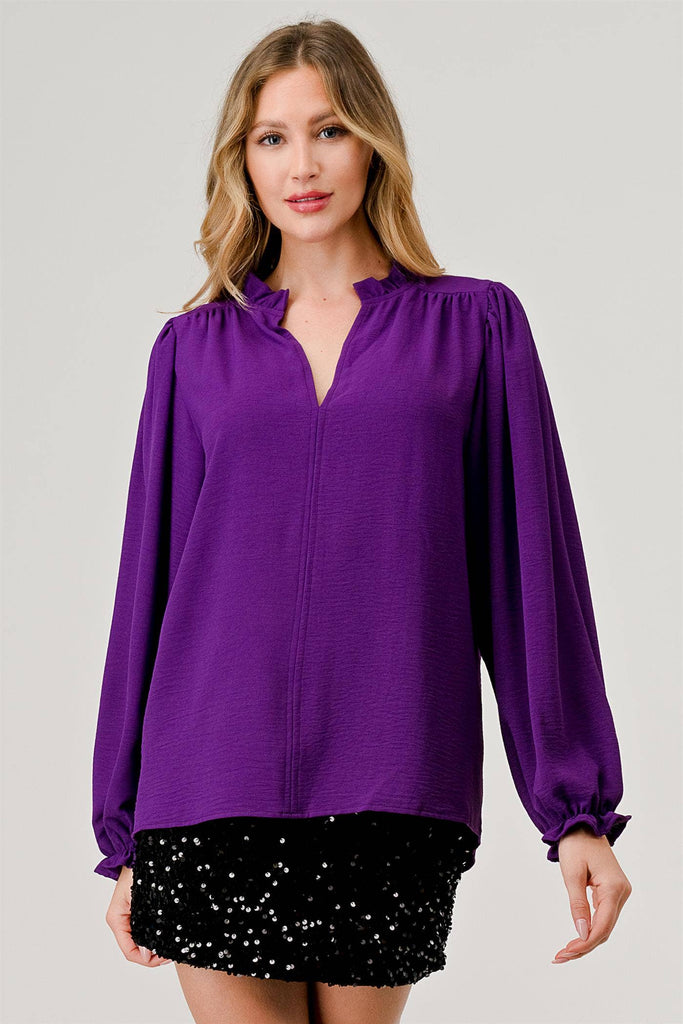 Plus Long Sleeve Blouse: WT61089PL