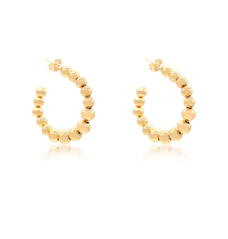 Gold Beaded Earrings 18k Gold filled