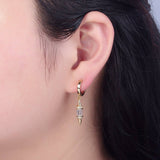Gold Pendulum Drop Earrings