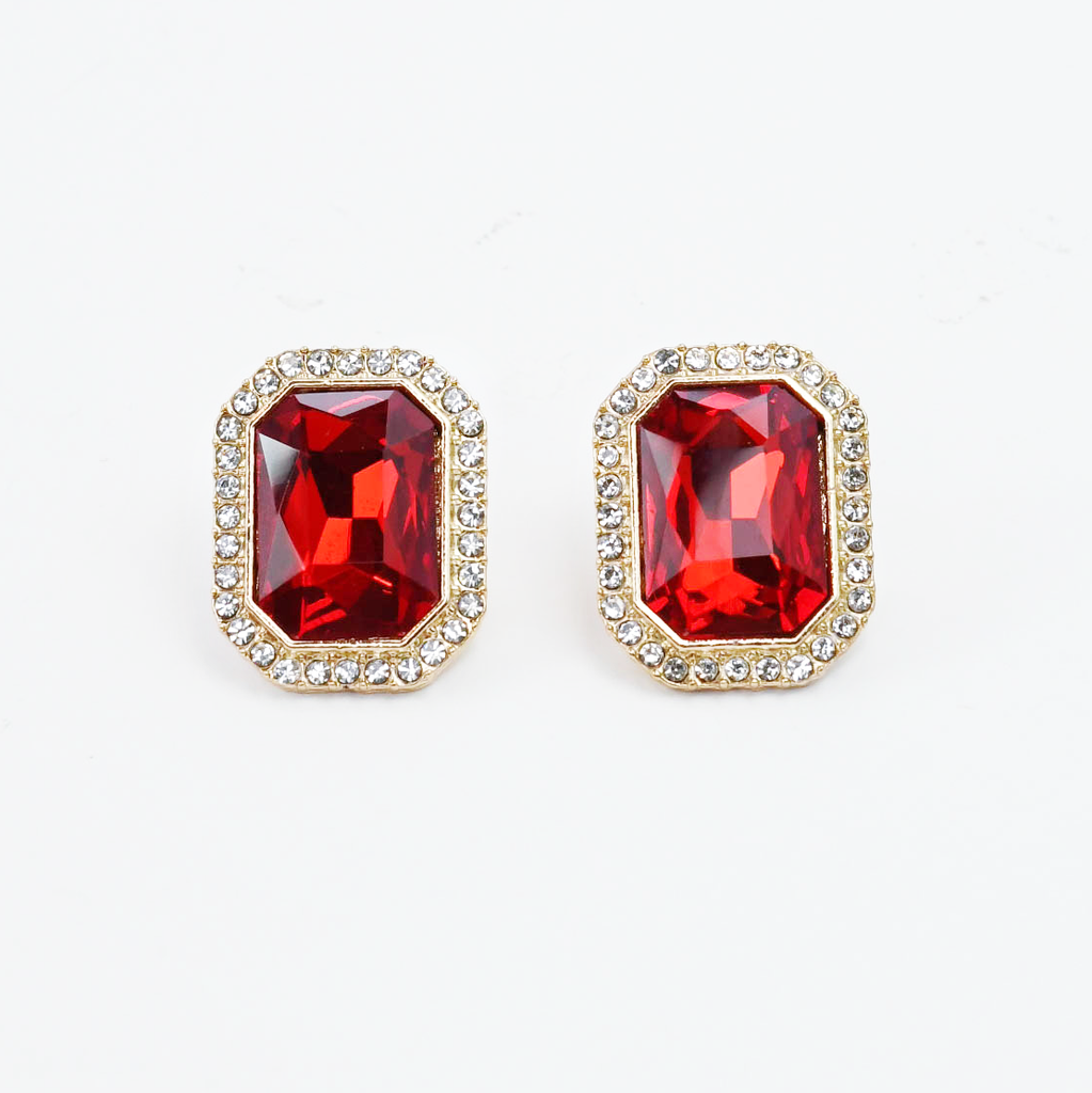 Red Sparkle Holiday Earrings