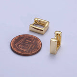 Gold Filled 10mm Mini Square Cartilage Huggie Hoop Earrings