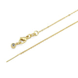 Silver Dainty Chain Ball Charm Adjustable necklace, Sku#EF338
