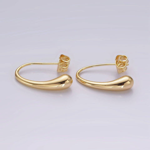 Gold Molten Drop Earrings
