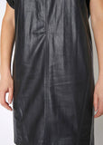 Black PU Leather Dress