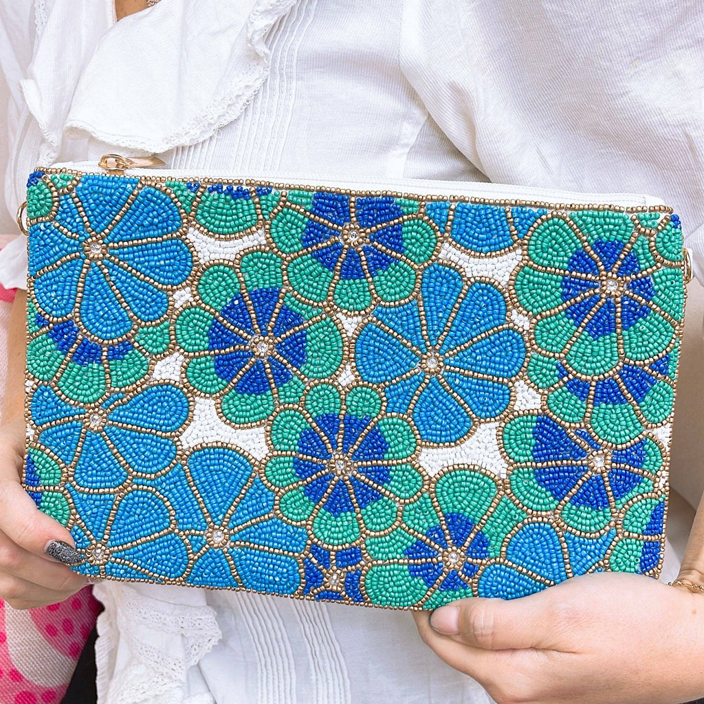 Spring is Here Blue Clutch