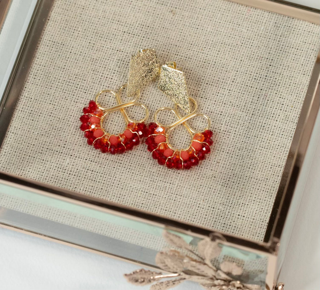 Alegria Red Earrings