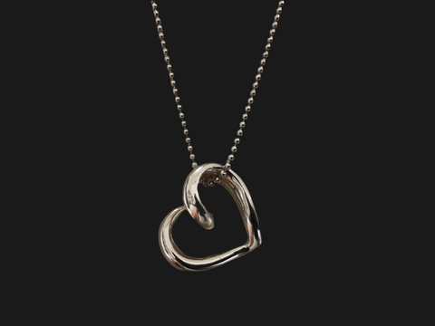 Silver heart with chain