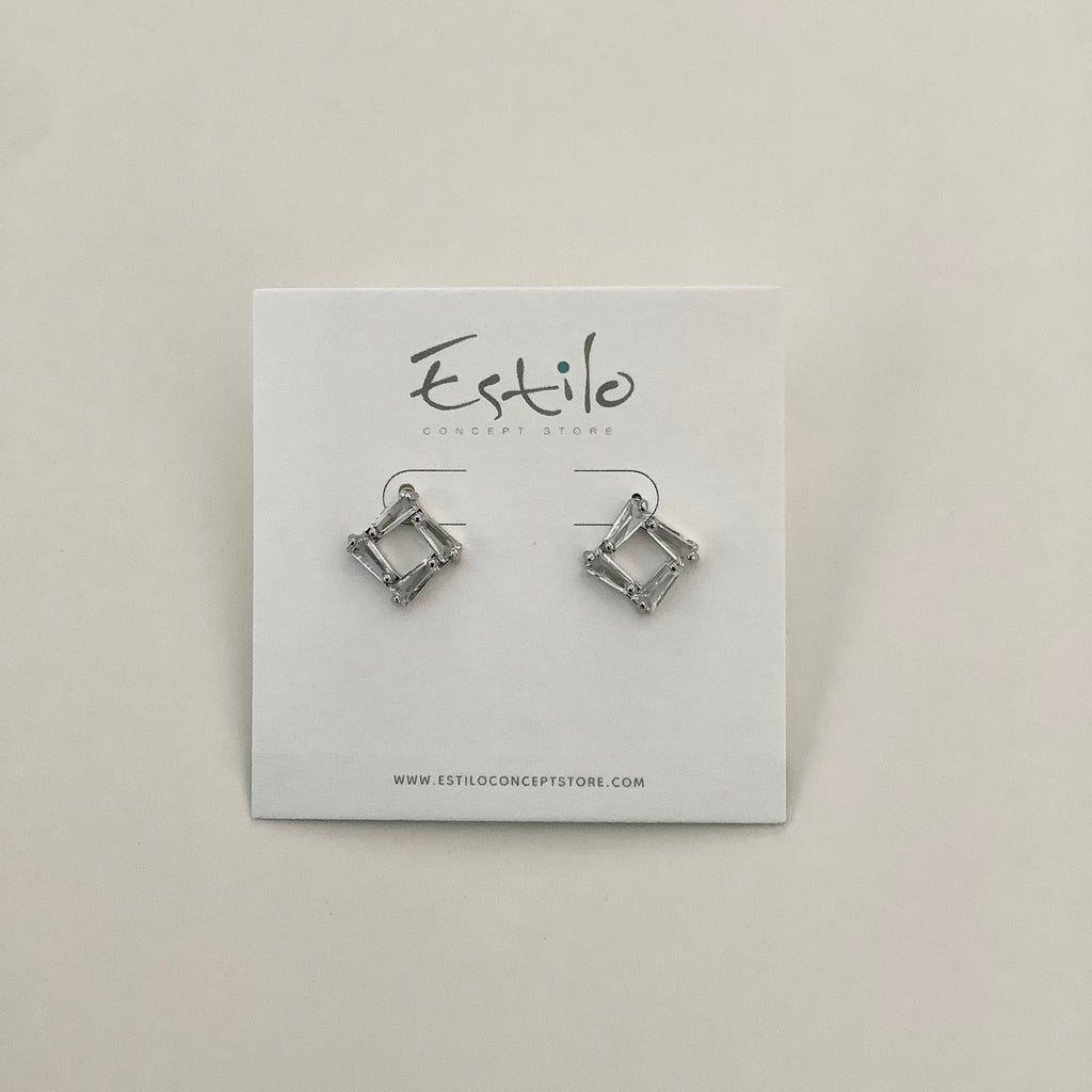 Crystal Square shape earrings
