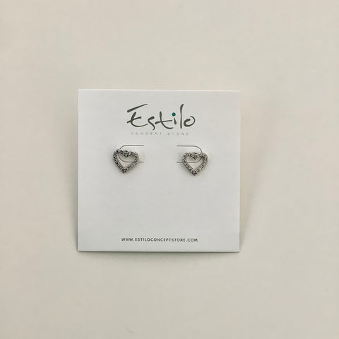 Heart Crystal dainty earrings