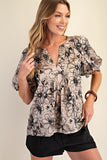 Glam Taupe V Neck CW