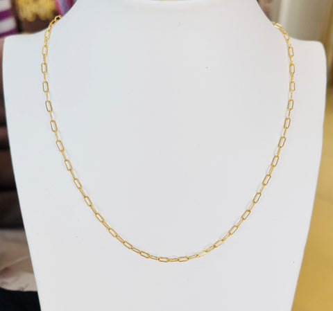 Gold Paperclip Necklace Dainty