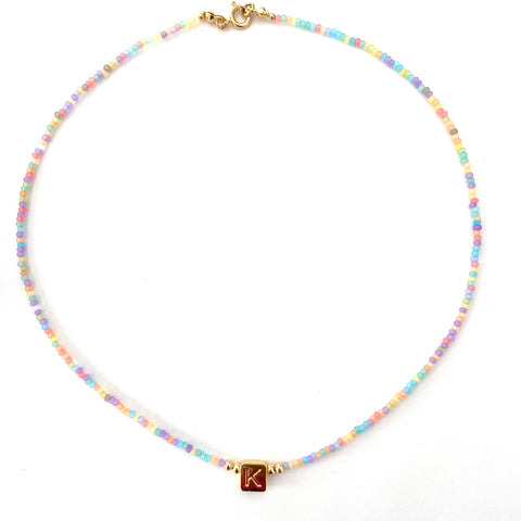 Beaded Initial Necklace
