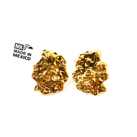 Single Diamond Gold Earrings
