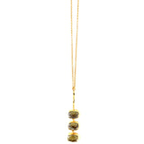 Long Triple Stone Necklace