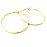 Geometric Textured Gold Hoop Earrings