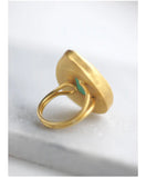 Teardrop Gold Amazonite Ring