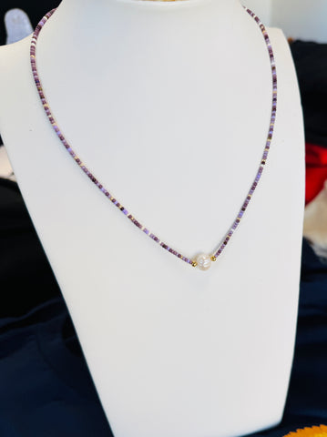Purple Pearl Necklace