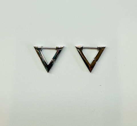 Silver Triangle Earrings