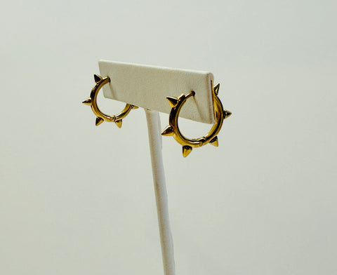 Gold Spiky Hoop Earrings