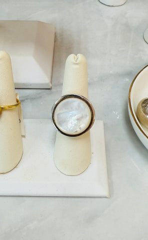 Silver Pearl Ring