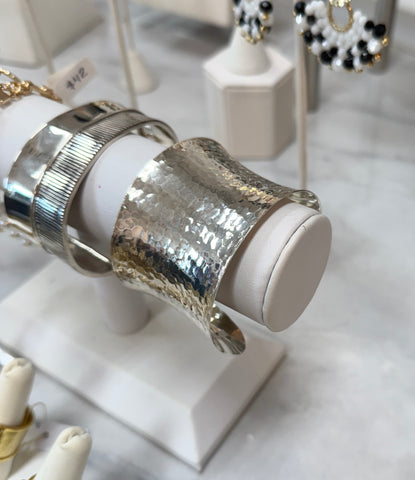 Sterling Silver Hammered Cuff Bracelet