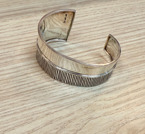 Lines Silver Cuff Bracelet
