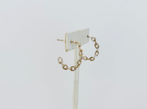 Link Hoop Silver Earrings