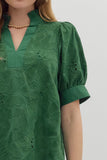 Entro Green Jacquard Top CW