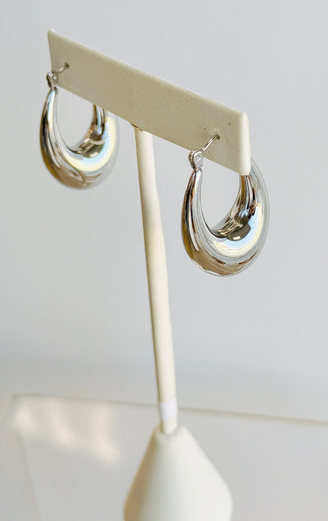 Silver Chunky Earrings