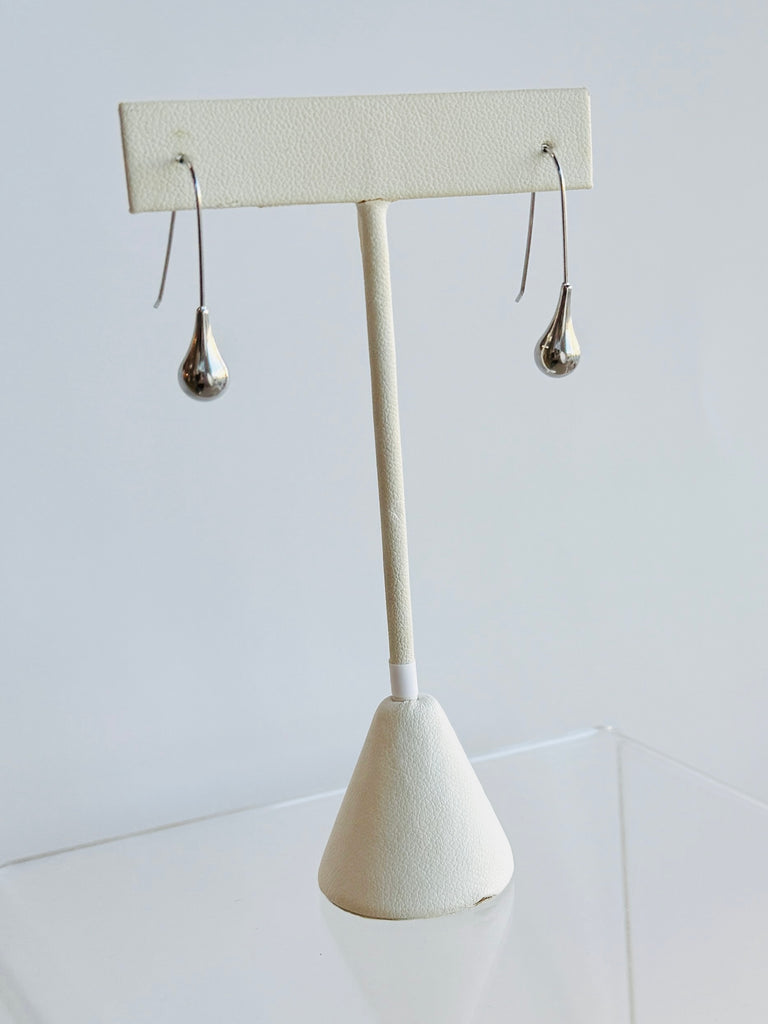 Tiny Drop Earrings Silver