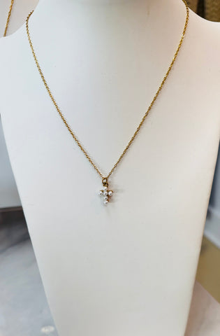 Pearl Cross Necklace