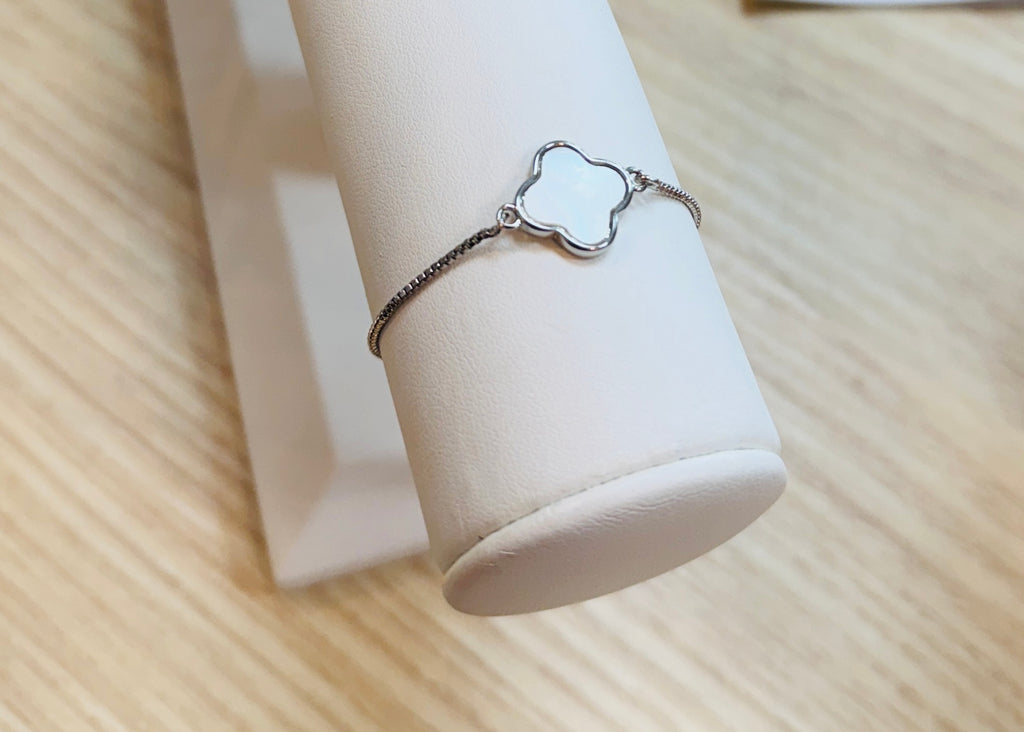 Clover Slider Bracelet Silver