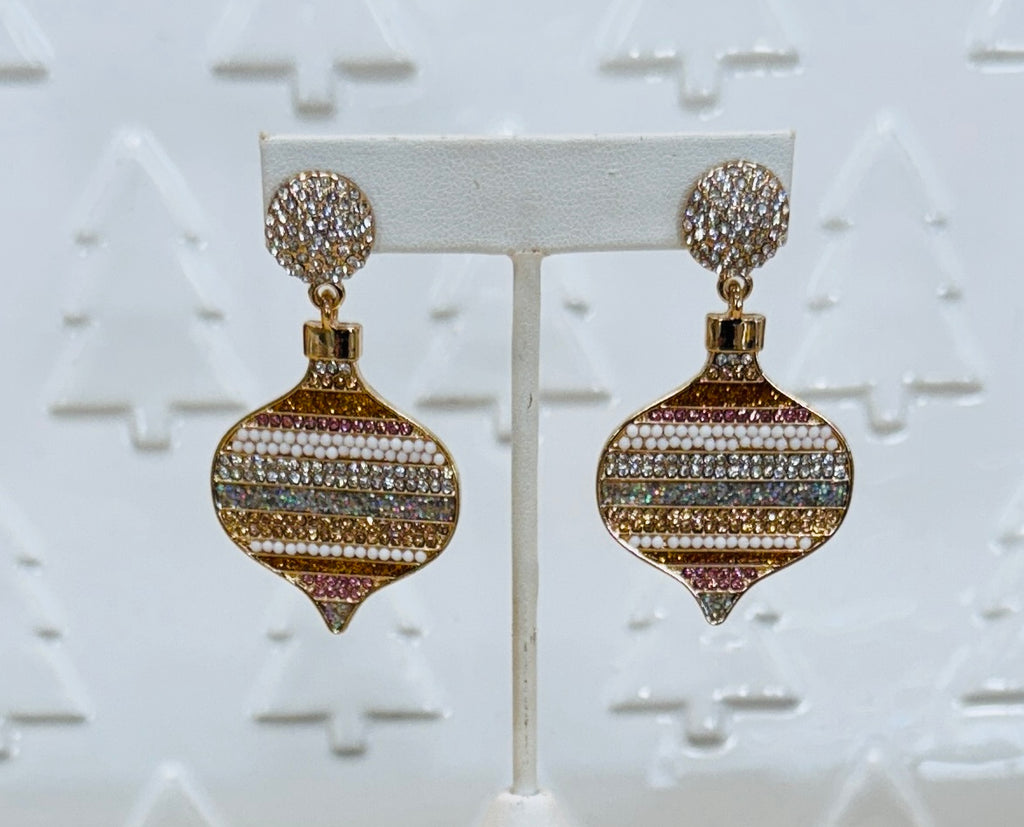 Ornament Blush and Gold Earrings