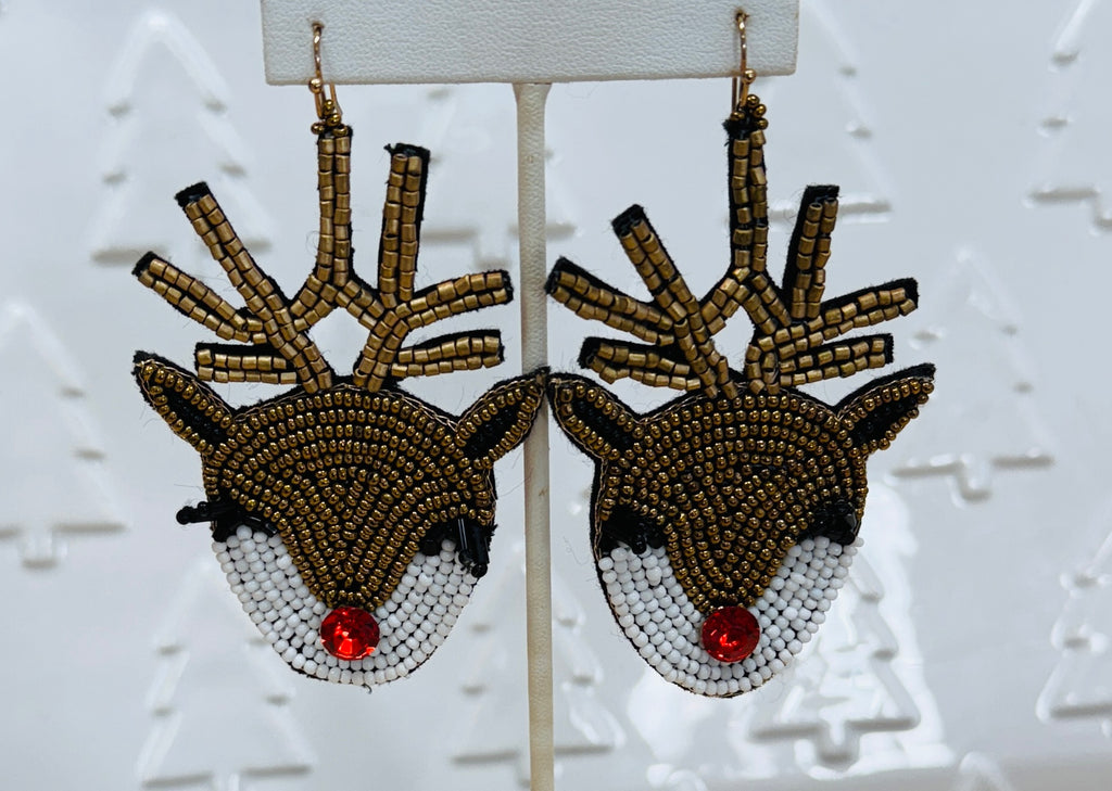 Rudolph Beaded Earrings