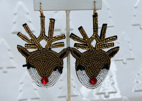 Rudolph Beaded Earrings
