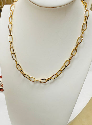 Paperclip Gold Necklace