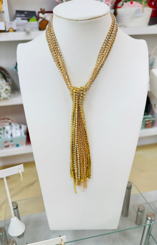 Tie Gold Statement Necklace