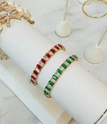 Red and Green Slider Bracelets