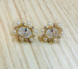 Crystal and Pearl Earrings