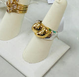 Mixed Metal Chunky Twist Ring