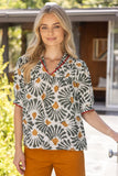 Voy Ruffled V Neck Blouse CW