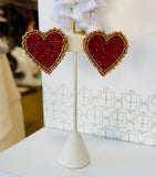 Heart Beaded Earrings