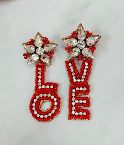Love Beaded Earrings