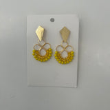 Alegria Yellow Beaded Earrings