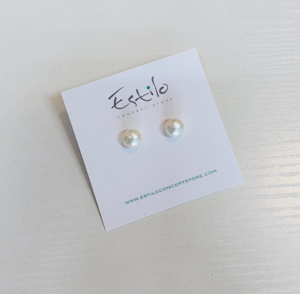 Single Pearl Earring Studs