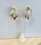 Silver Leaf Statement Earrings