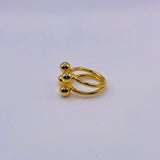 Gold beads ring